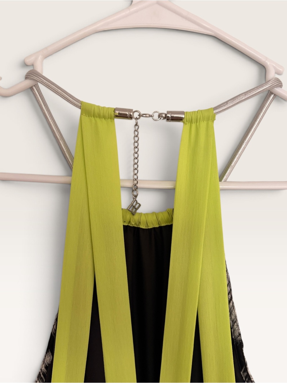 BCBGMaxAzria Constantine Maxi Dress - Long Chiffon Pleated Multicolor - Picture 6 of 8